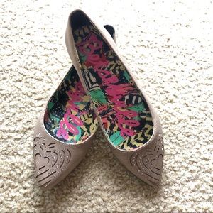 Taupe Betsey Johnson Flats